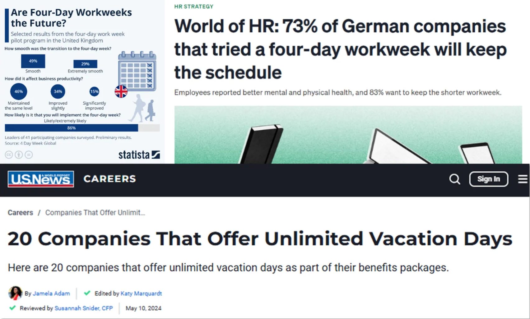 No es extraño ver países implementando semanas laborales de 4 días y empresas ofreciendo vacaciones ilimitadas.